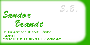 sandor brandt business card